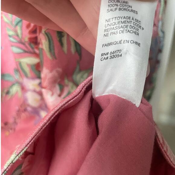 Zimmermann Bellitude Bow Front Pink Floral Linen Mini Dress Size 3/US 10 - Picture 8 of 11